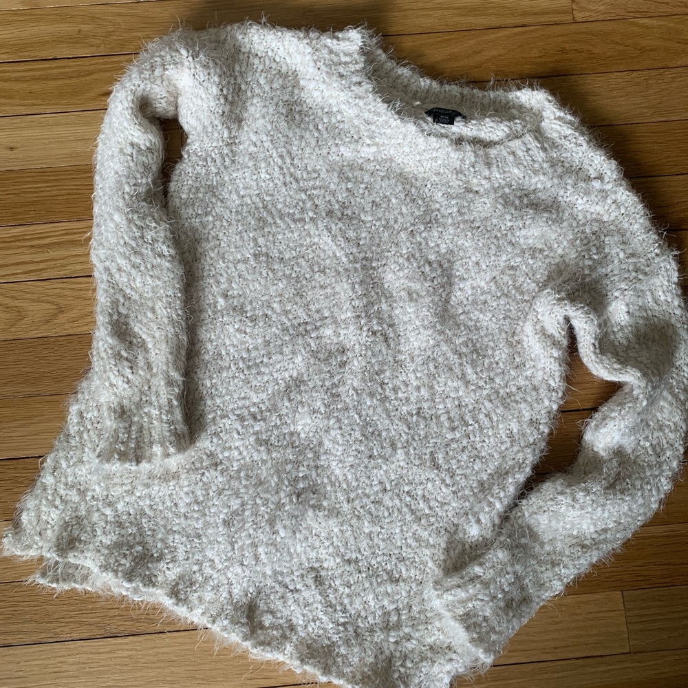 cream popcorn sweater